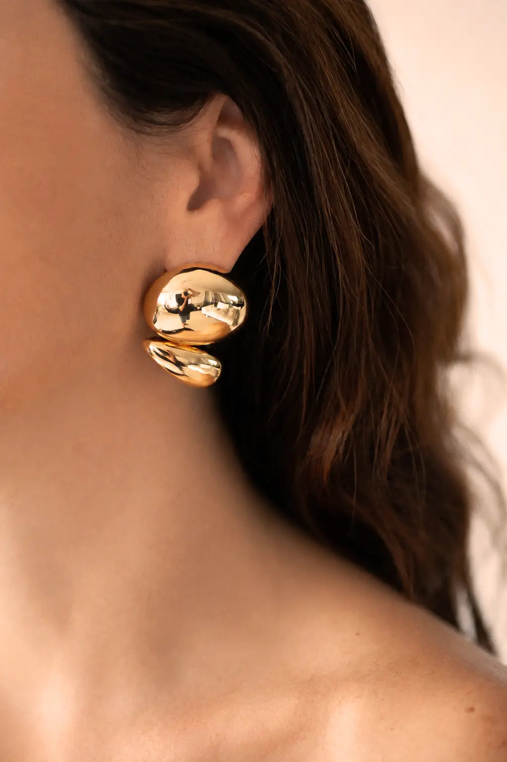 Arcadio Sculptural Gold Chunky Earrings