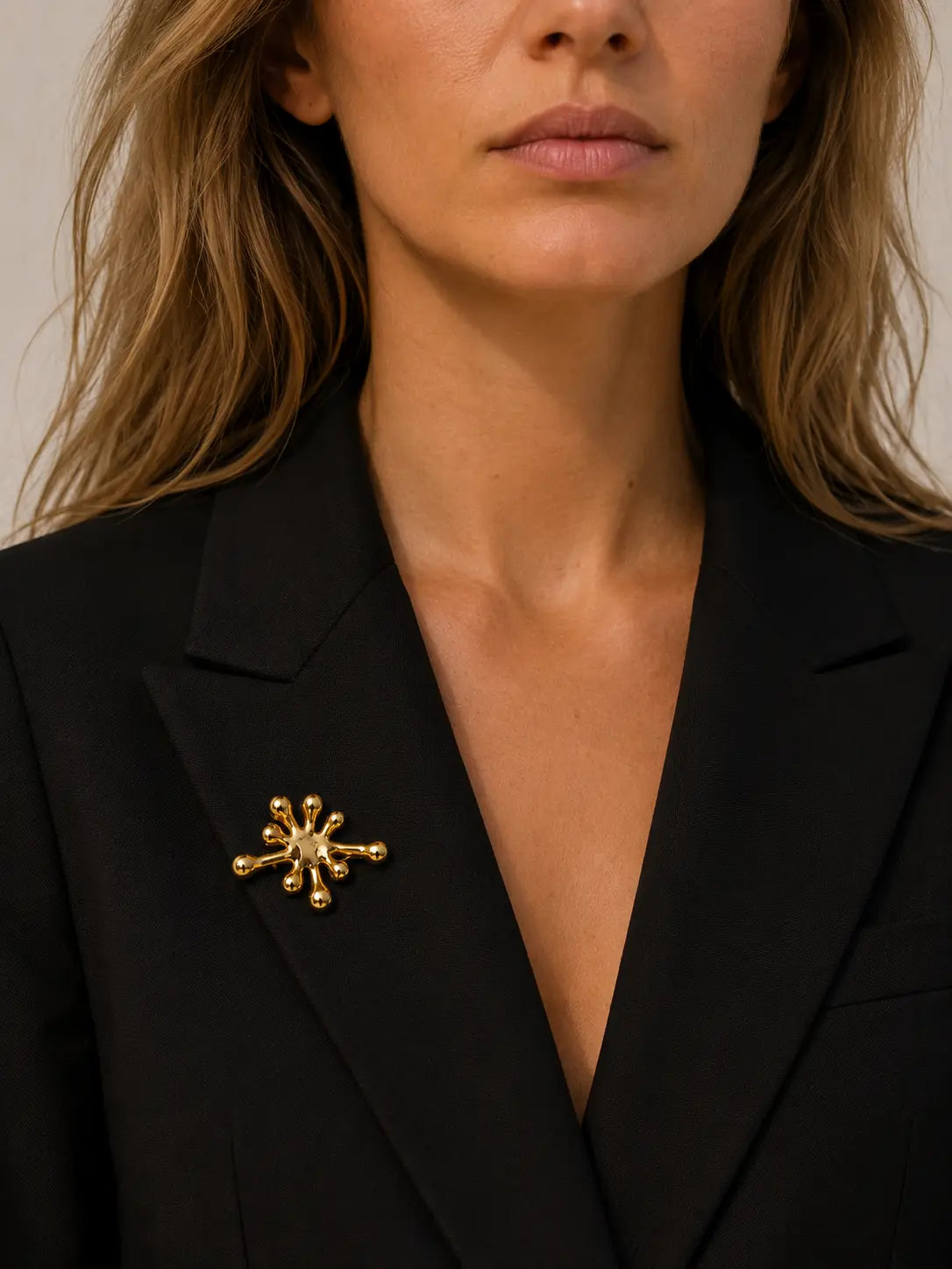 Aureliana Gold Sculptural Brooch