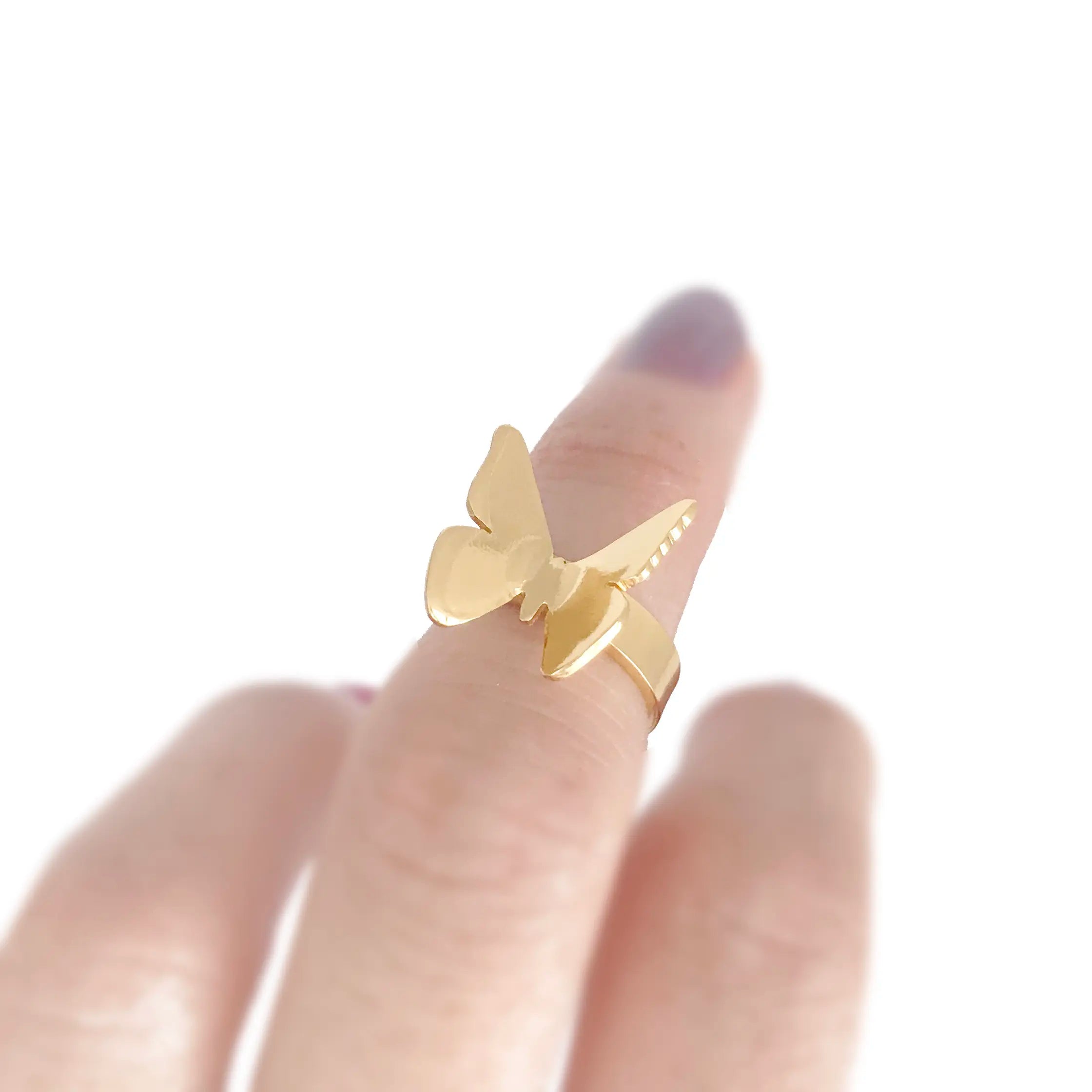 Anillo midi de mariposa