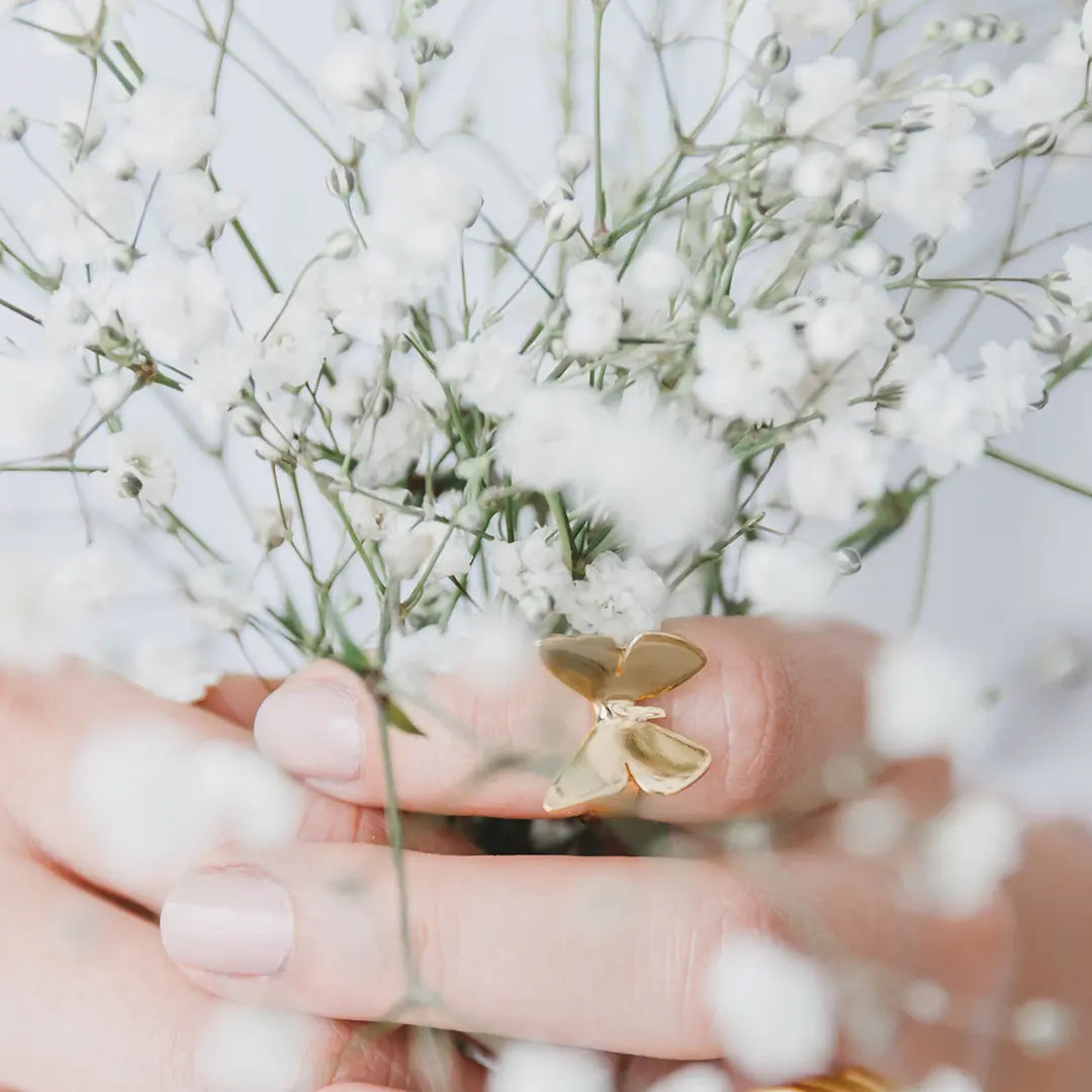 Anillo midi de mariposa
