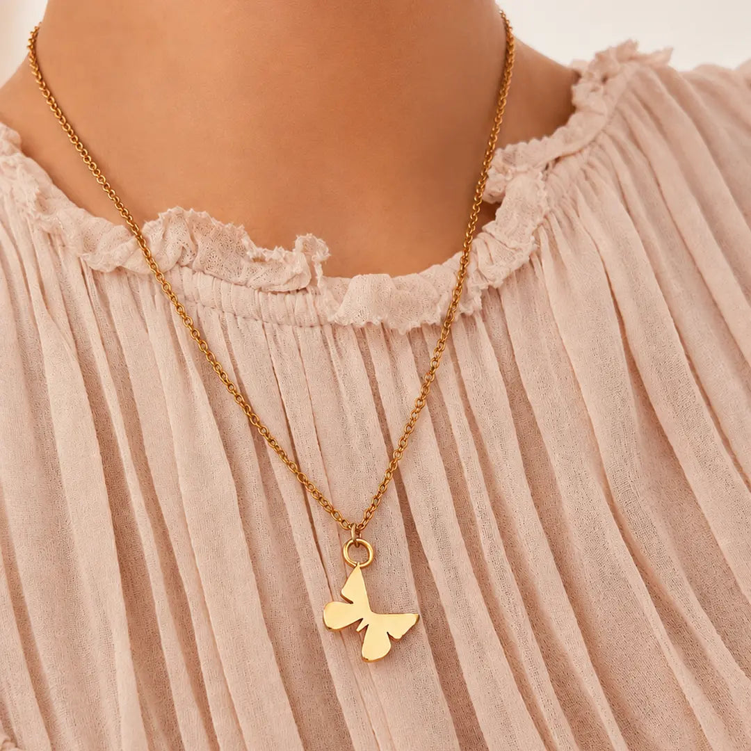 Amethyst Butterfly Necklace