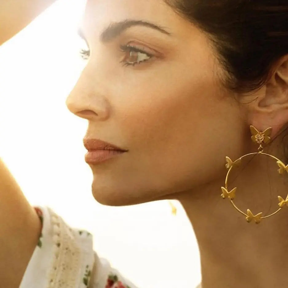 Lorenza Butterfly Hoop Earrings