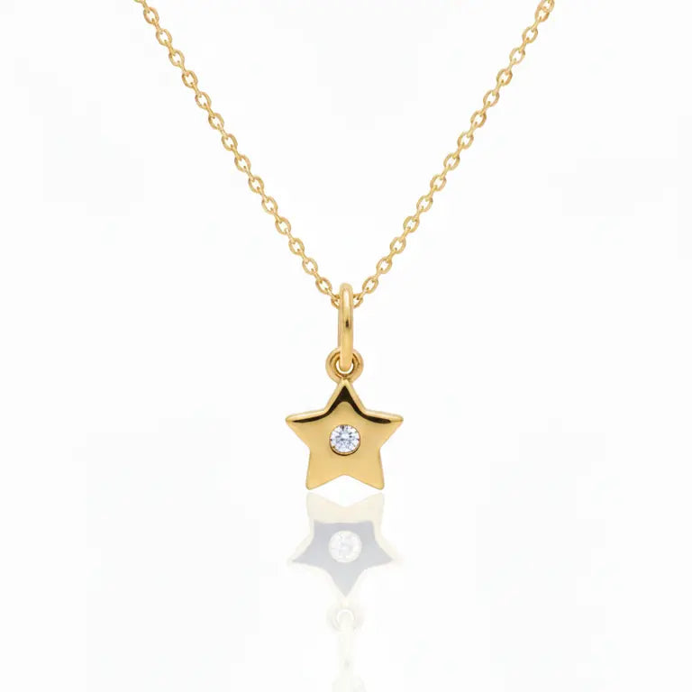 Lulo Star 18k Yellow Gold Diamond Necklace