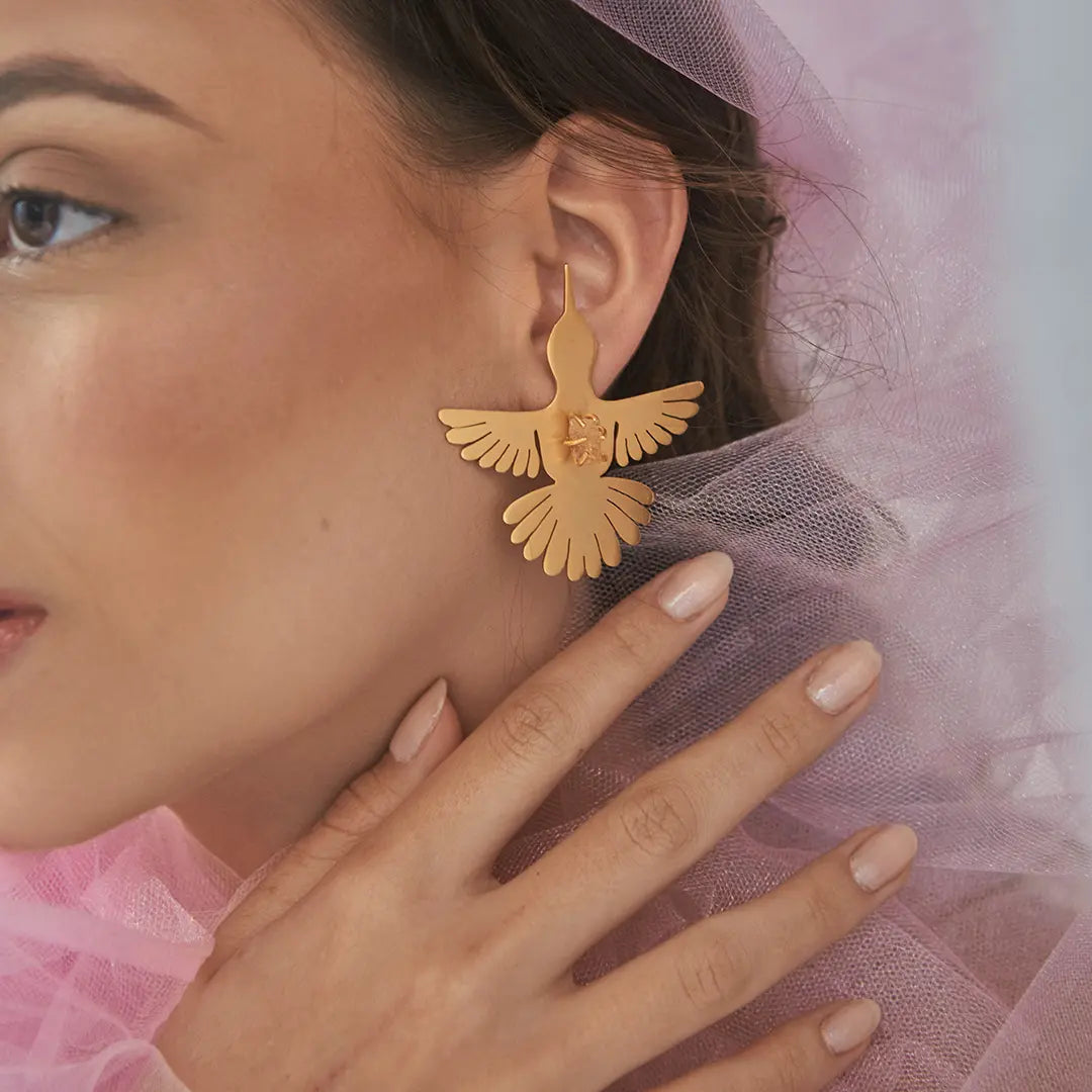 Hummingbird Stud Earrings- XL