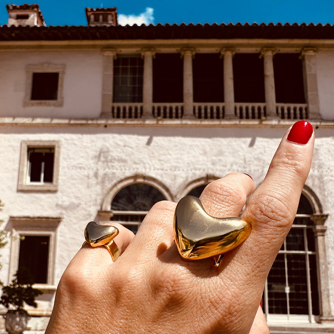 Latido Heart Gold Pinky Ring
