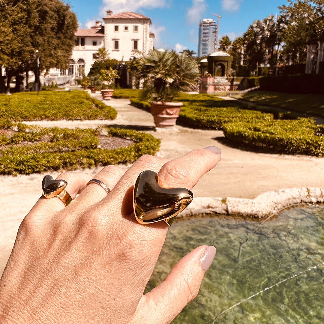 Latido Heart Gold Ring