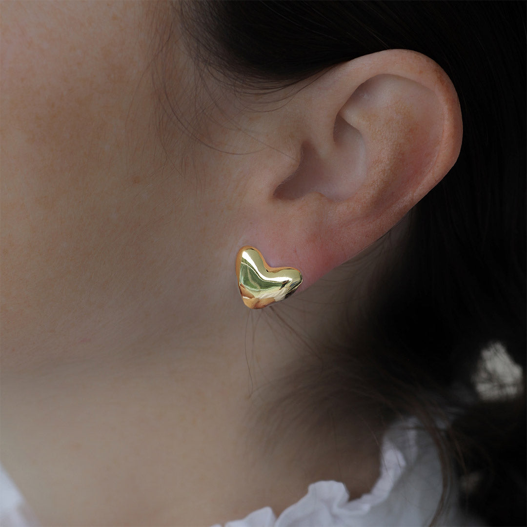 Latido Heart Gold Small Studs