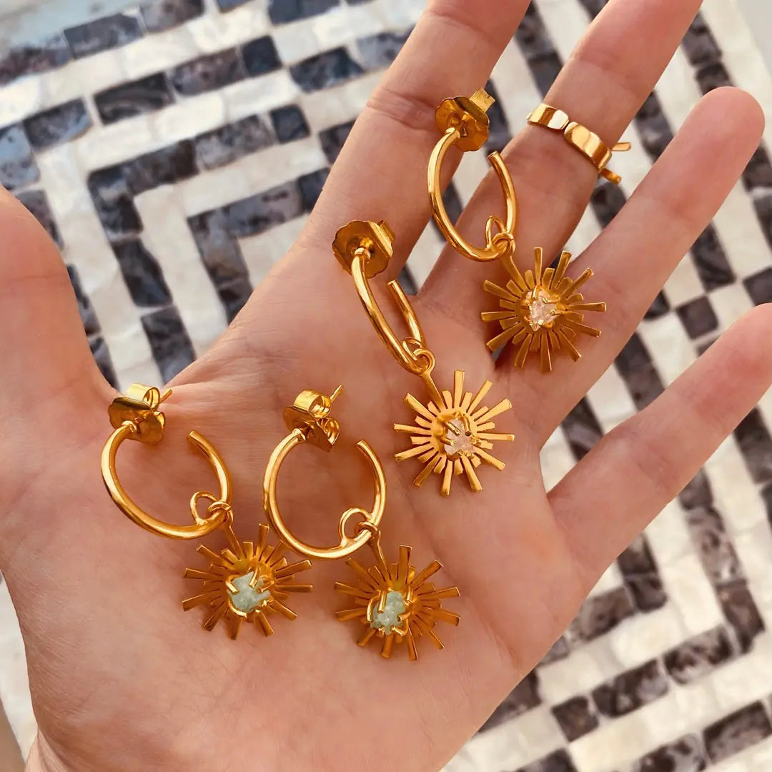 Luciana's Starburst Small Hoops