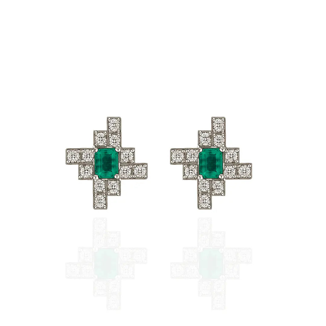 Caro Emerald Diamond Studs