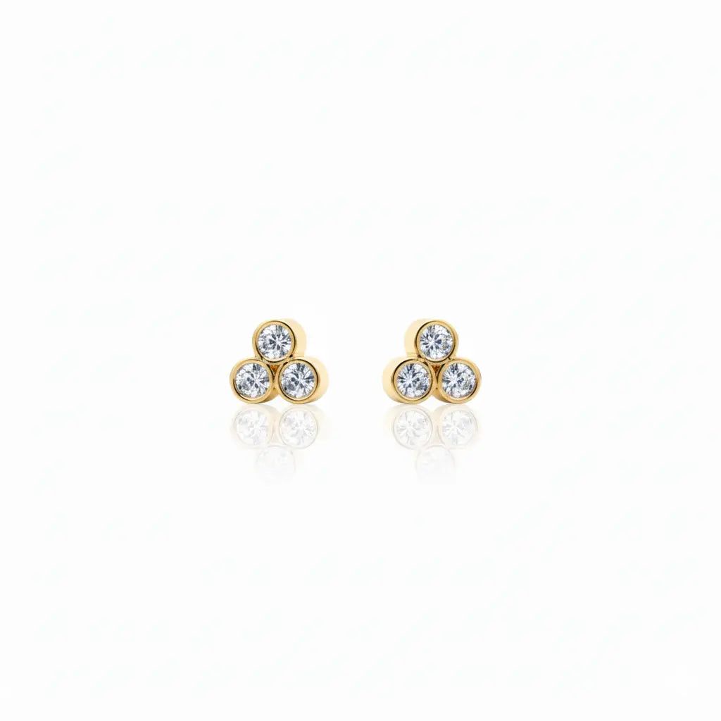 Lucci Diamond 18k Gold Studs