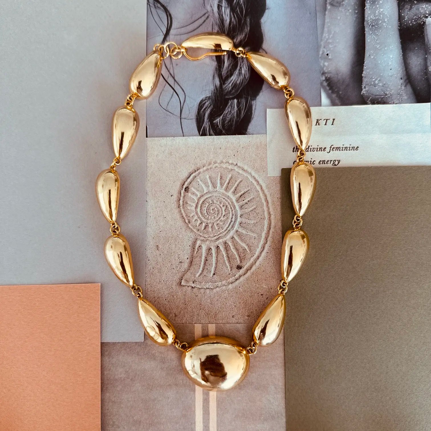 Maxi Ursula Chunky Gold Sculptural Necklace