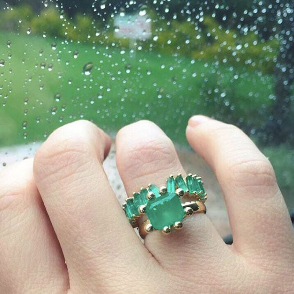 Paris Emerald Wedding Ring