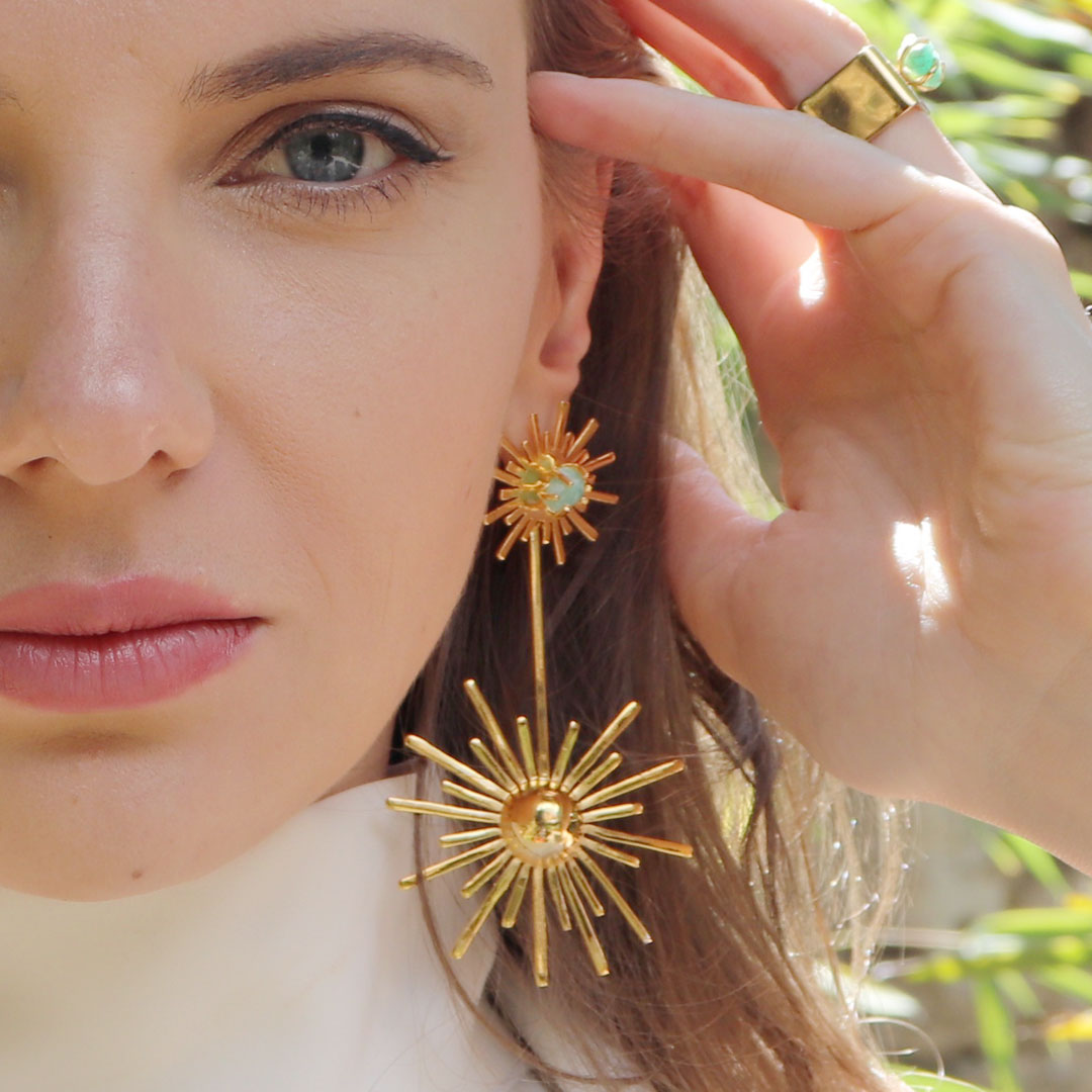 Luciana's Starburst Earrings-XL