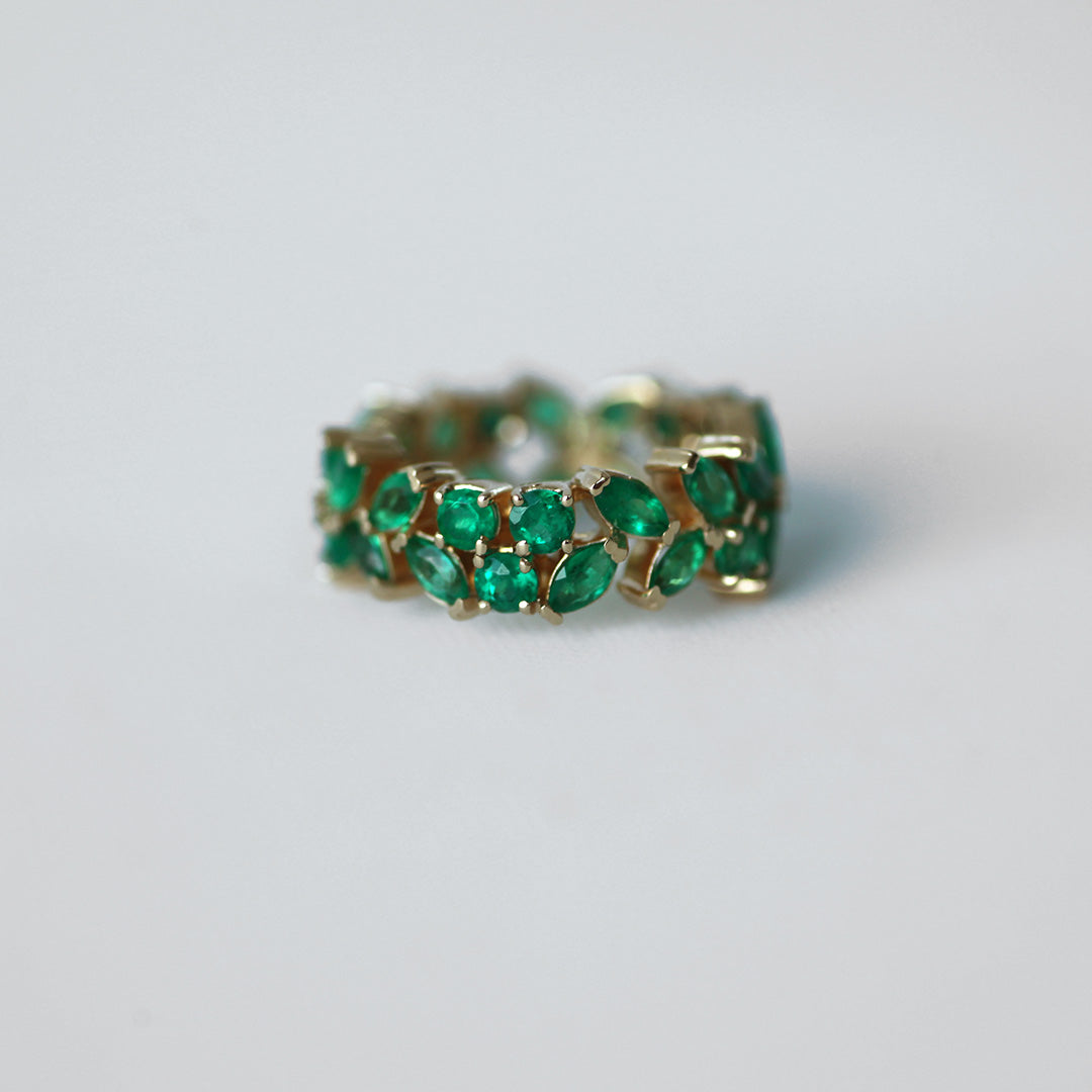 Vanessa Laurel Emerald Ring