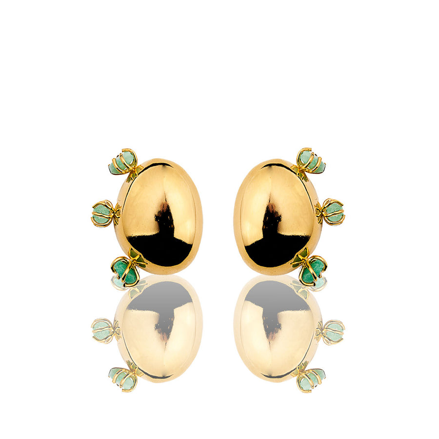 Ursula Stud Earrings- Emerald