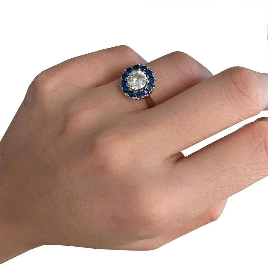 Mima Diamond Sapphire Wedding Ring