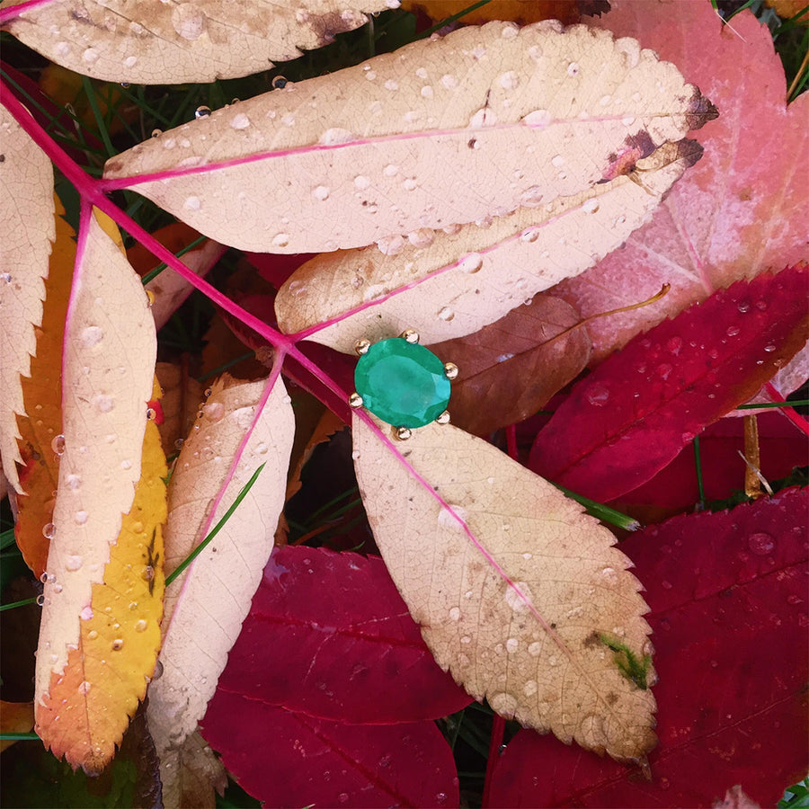 Lizzie Emerald  Ring