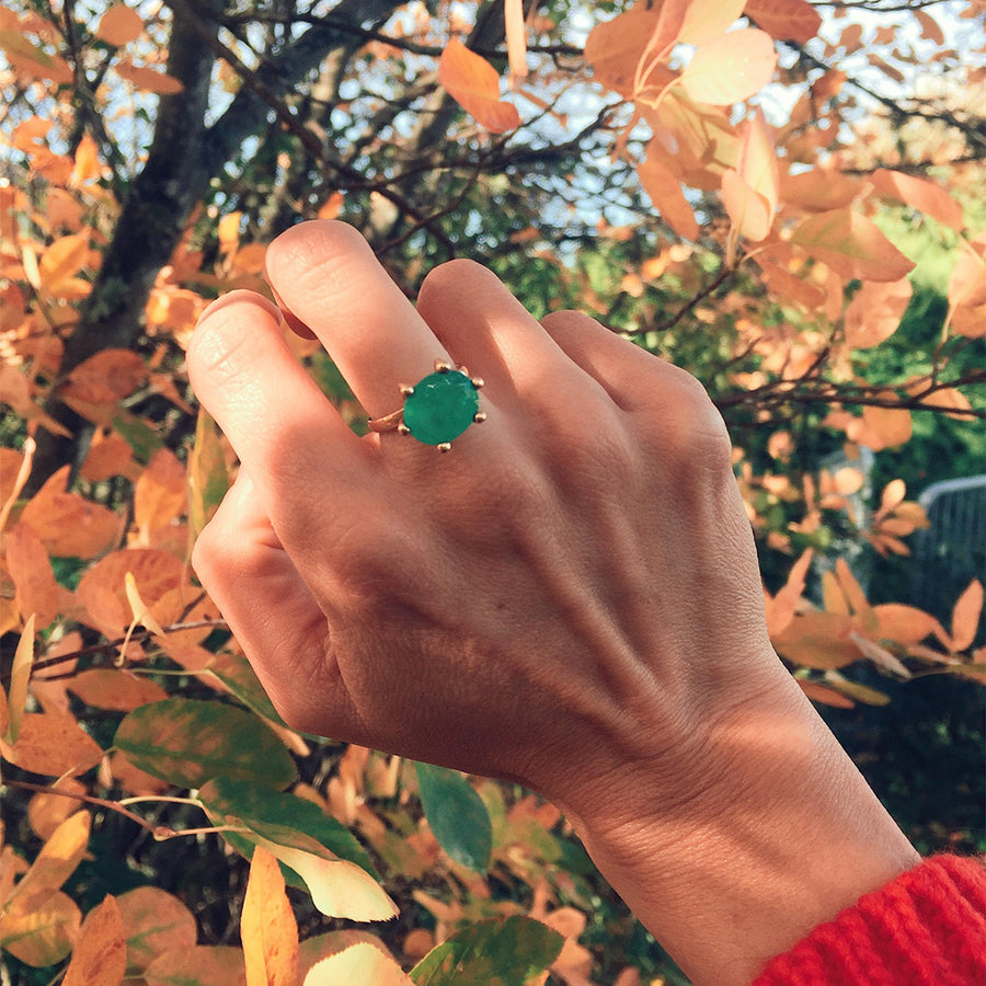 Lizzie Emerald  Ring