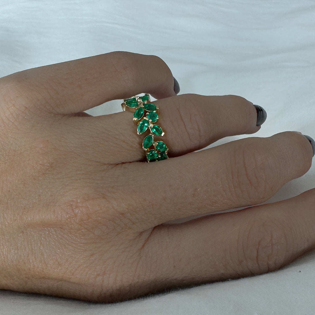 Vanessa Laurel Emerald Ring