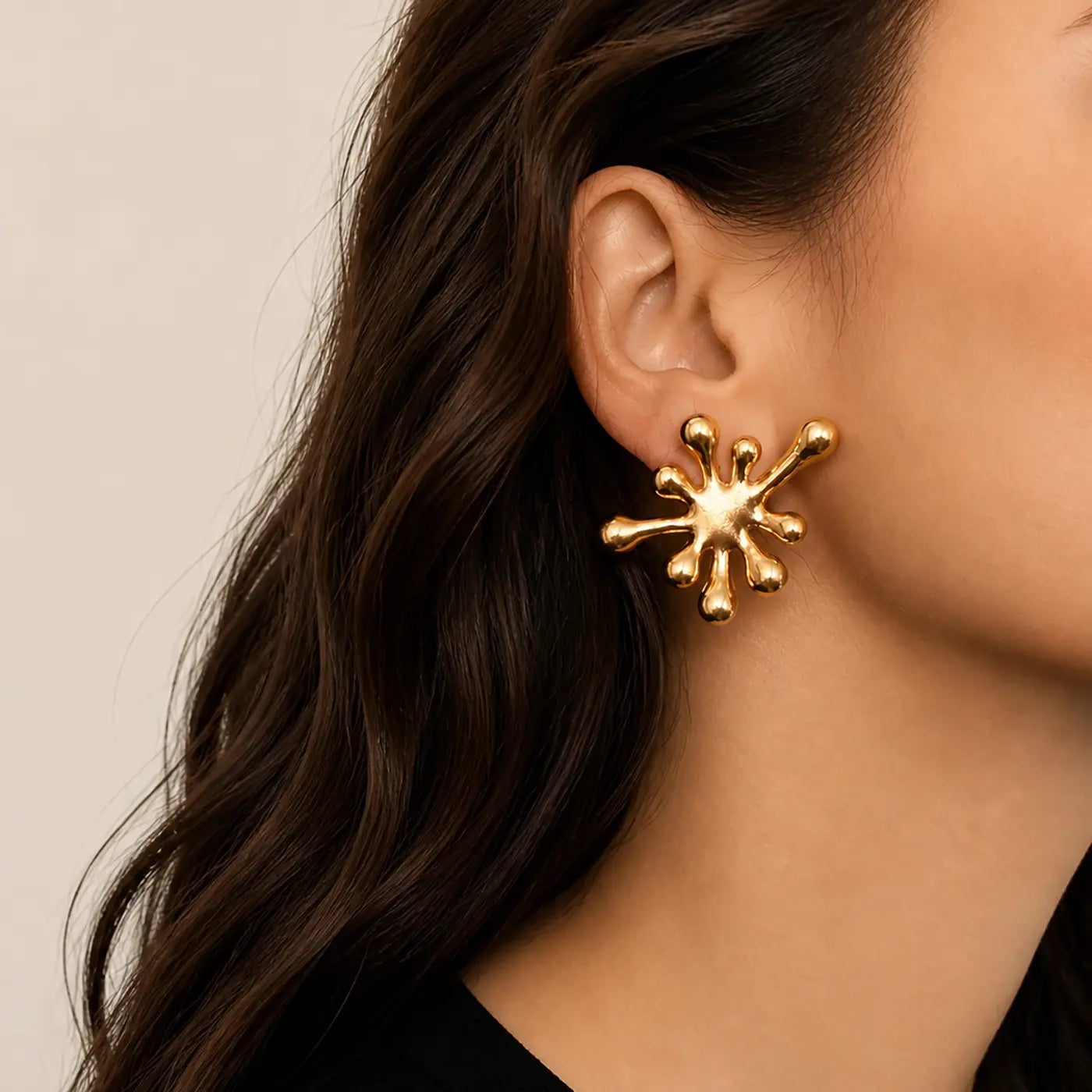 Aureliana Sculptural Gold Earrings