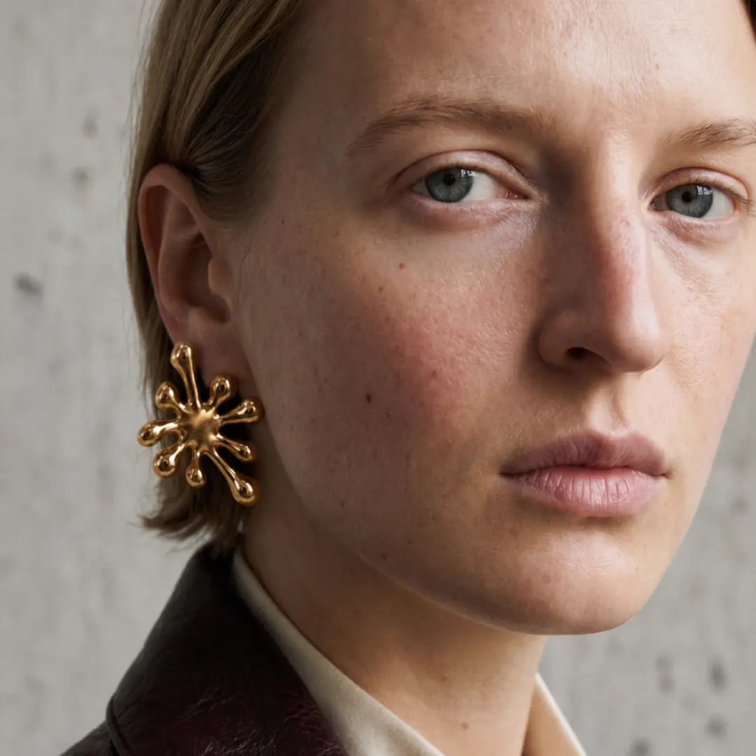 Aureliana Sculptural Gold Earrings
