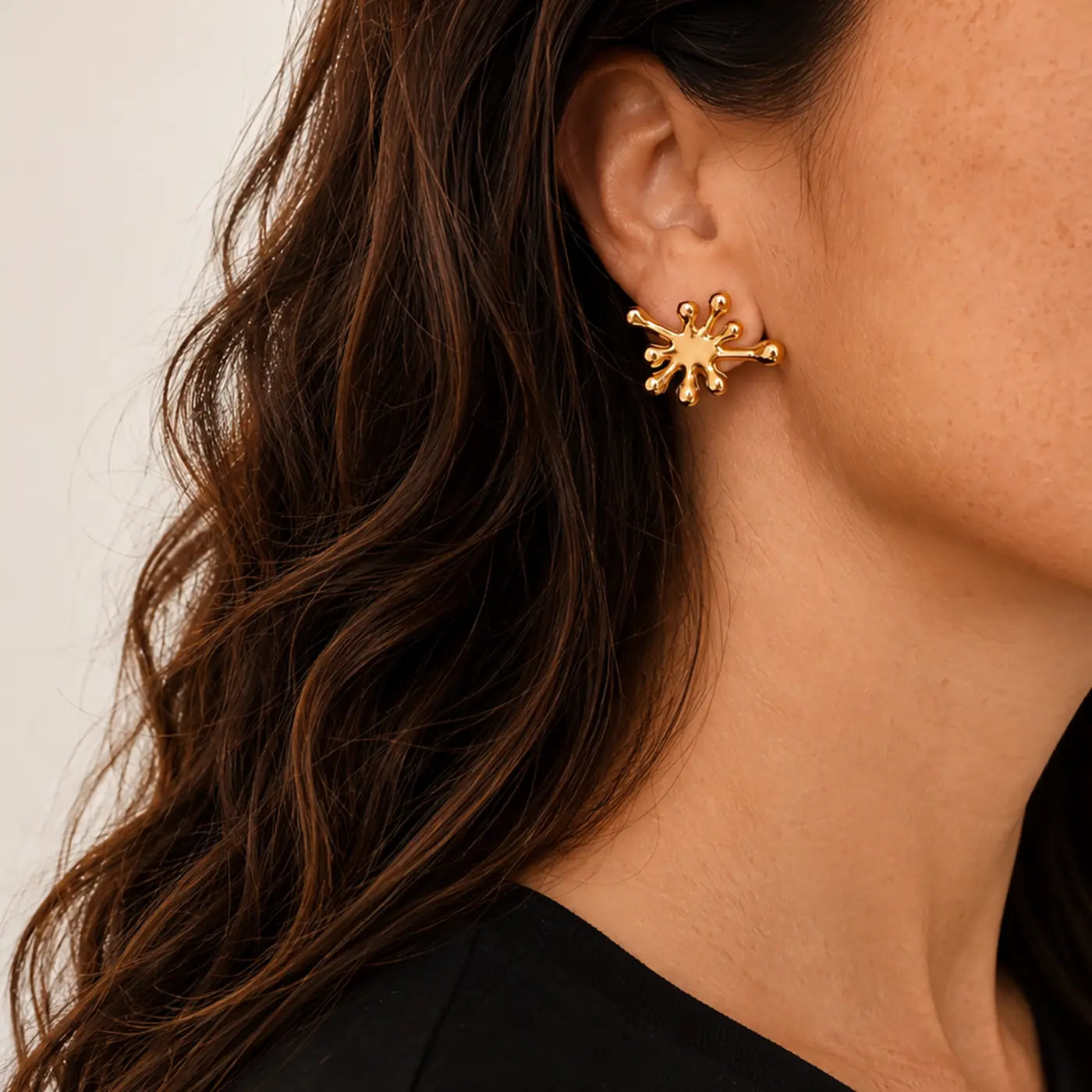 Aureliana Gold Sculptural Stud Earrings
