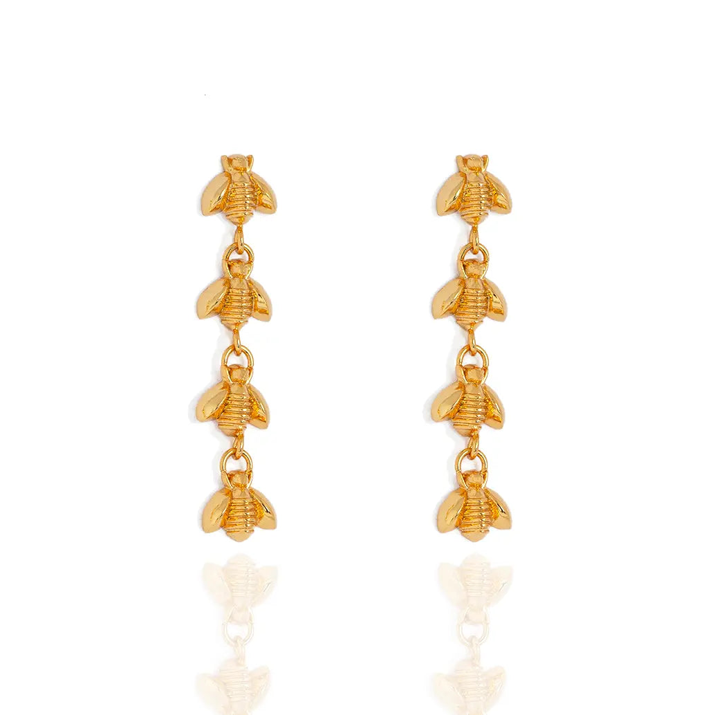 Abundance Waterfall Bee Earrings