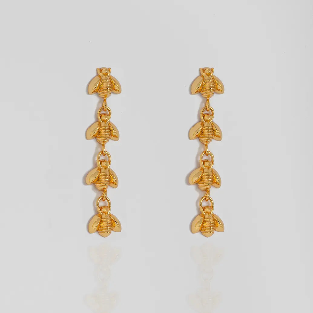Abundance Waterfall Bee Earrings