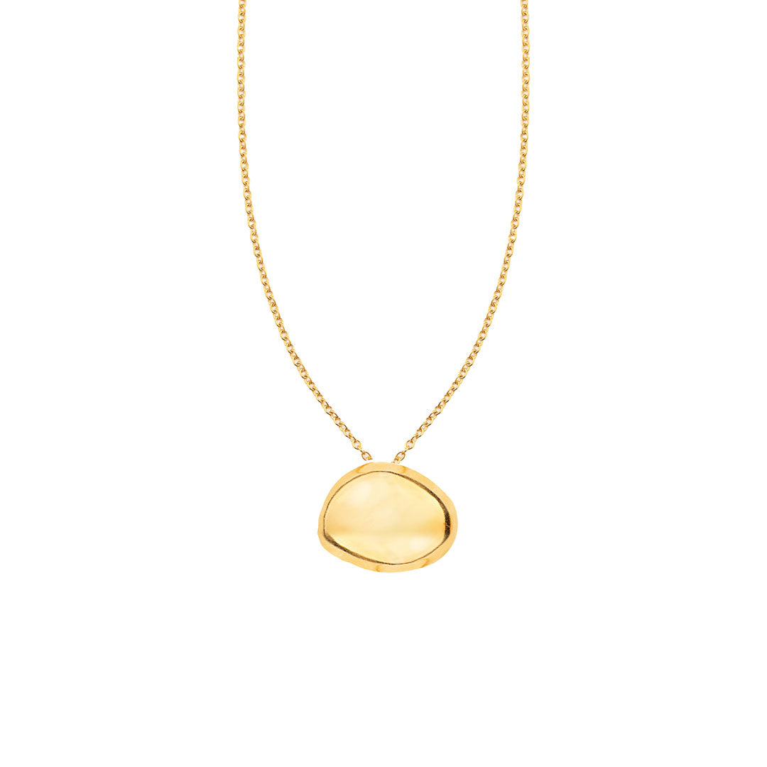 Ursula XL Puffy Drop Gold Necklace