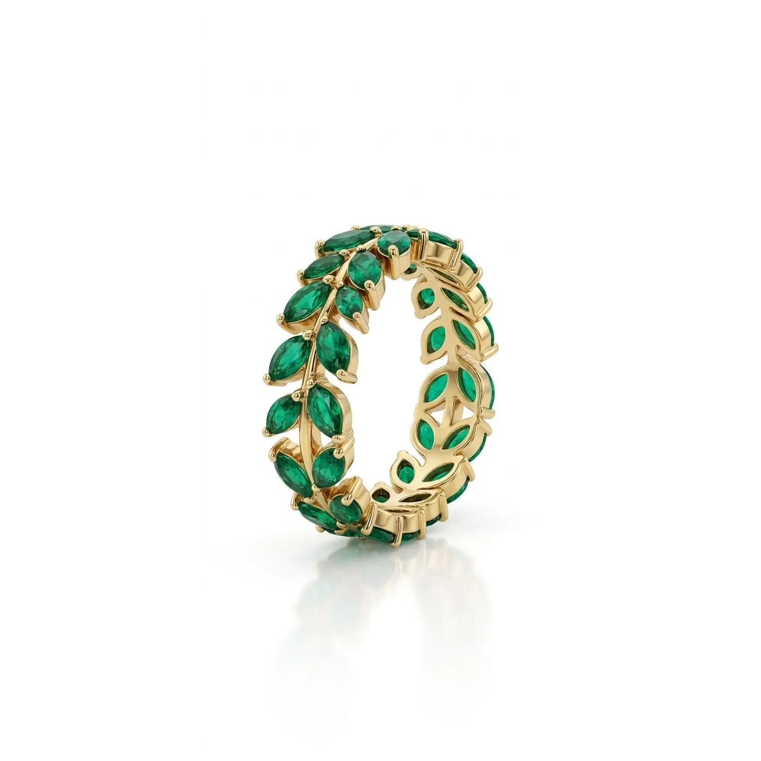 Vanessa Laurel Emerald Ring