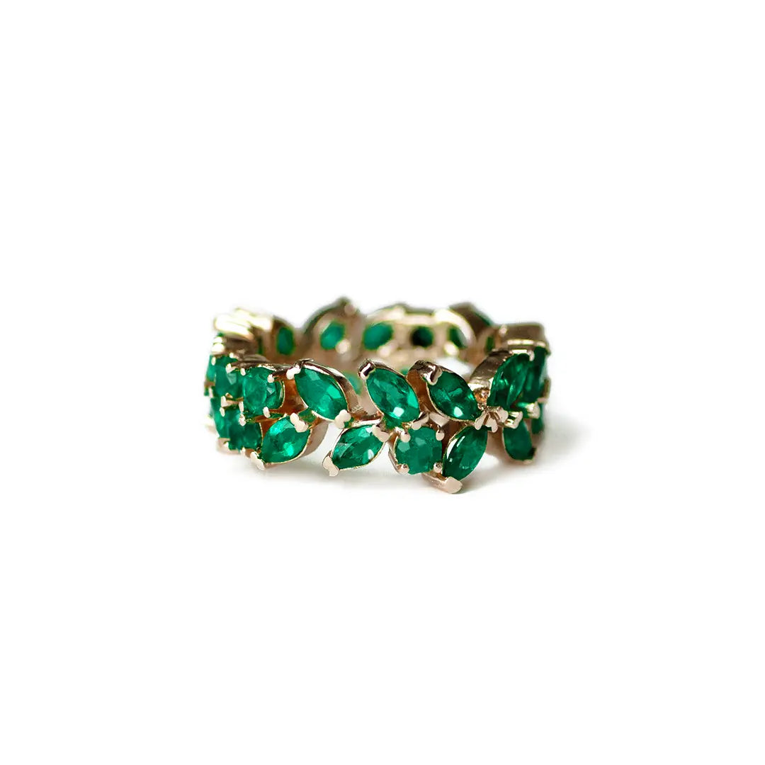 Vanessa Laurel Emerald Ring
