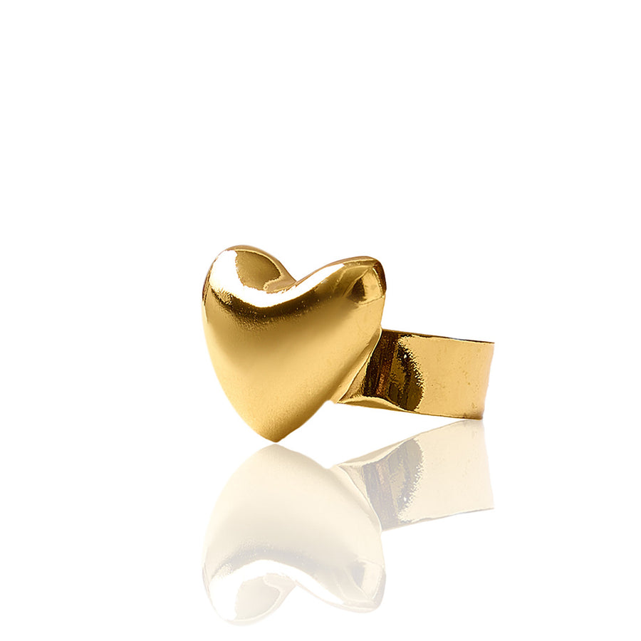 Latido Heart Gold Ring