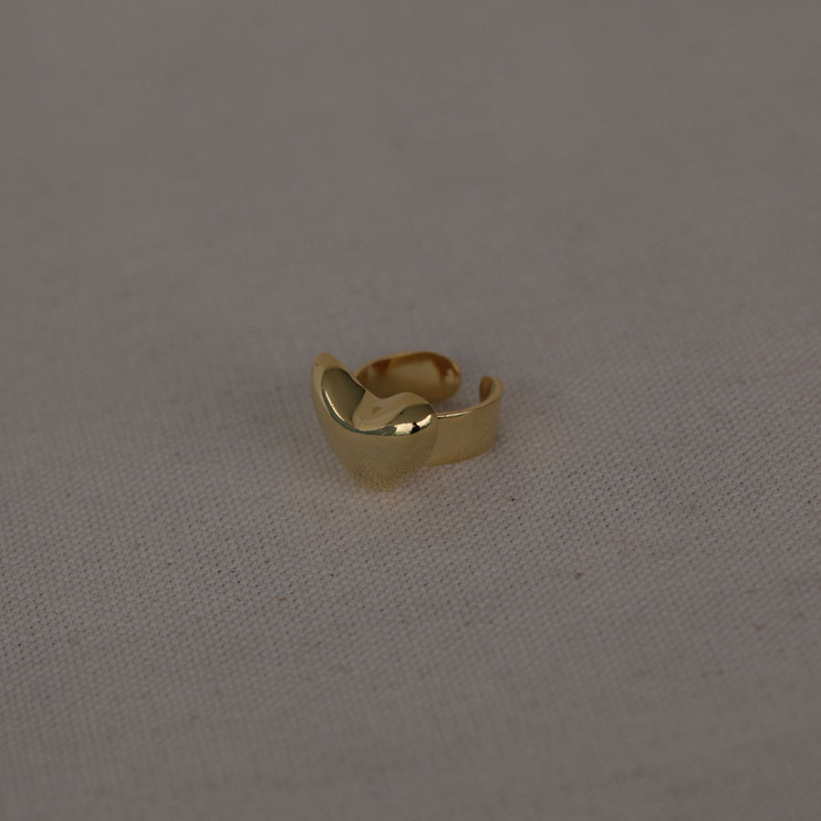 Anillo de oro para el meñique con forma de corazón de Latido