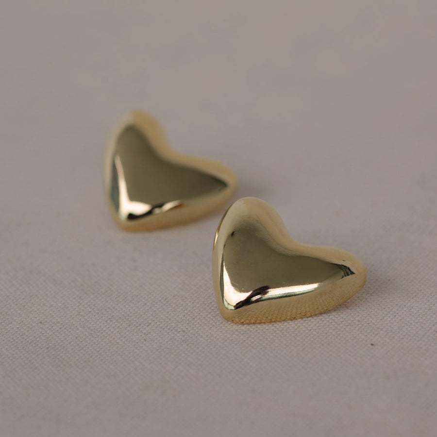 Latido Heart Gold XL Studs