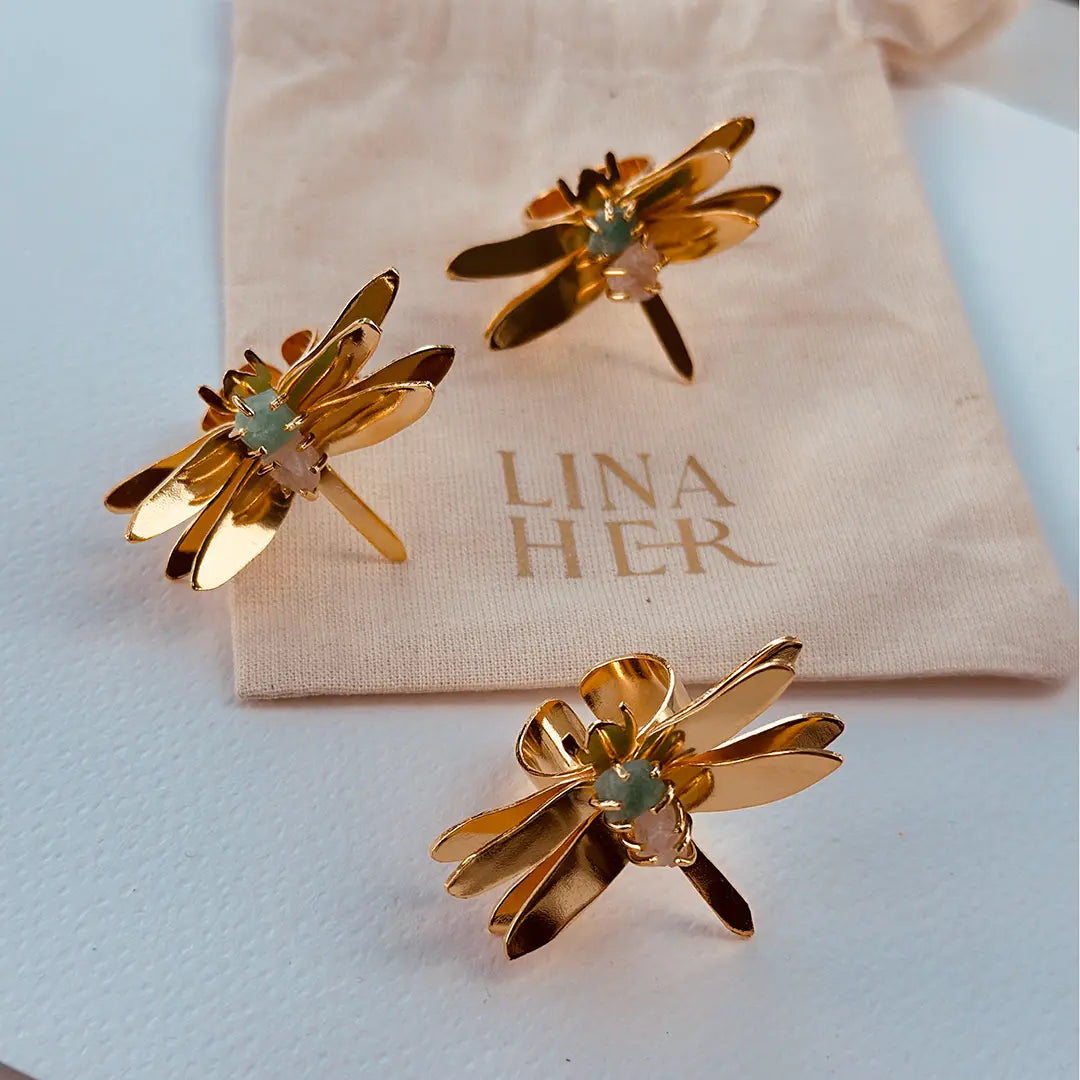 Sara Dragonfly Gold  Ring