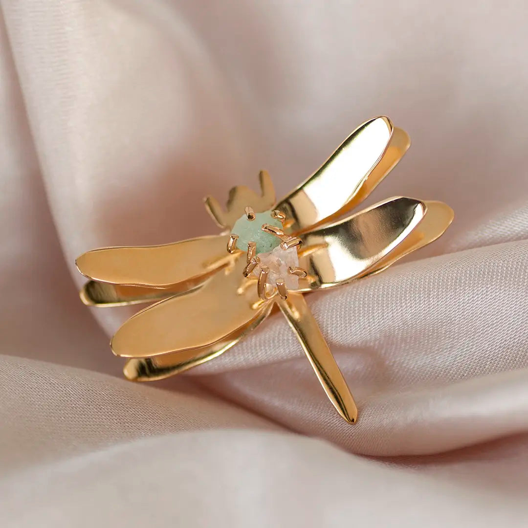 Sara Dragonfly Gold  Ring