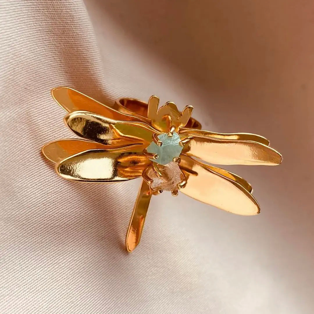 Sara Dragonfly Gold  Ring