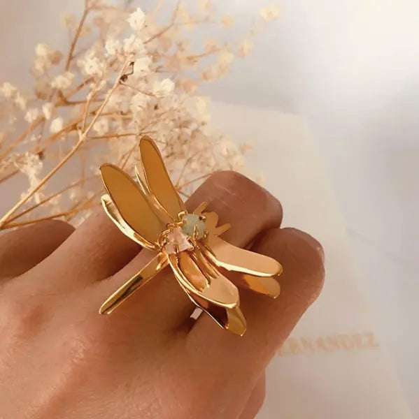 Sara Dragonfly Gold  Ring