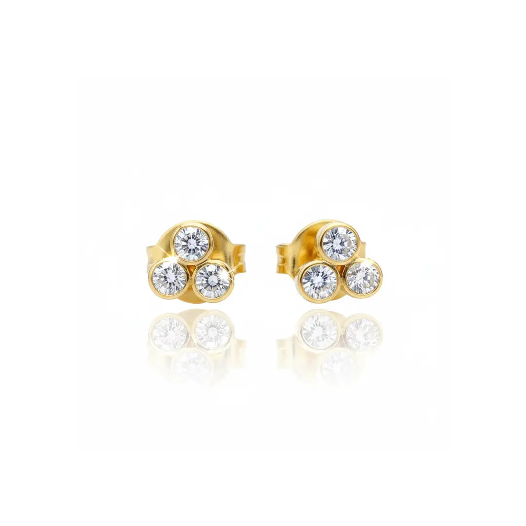 Lucci Diamond 18k Gold Studs