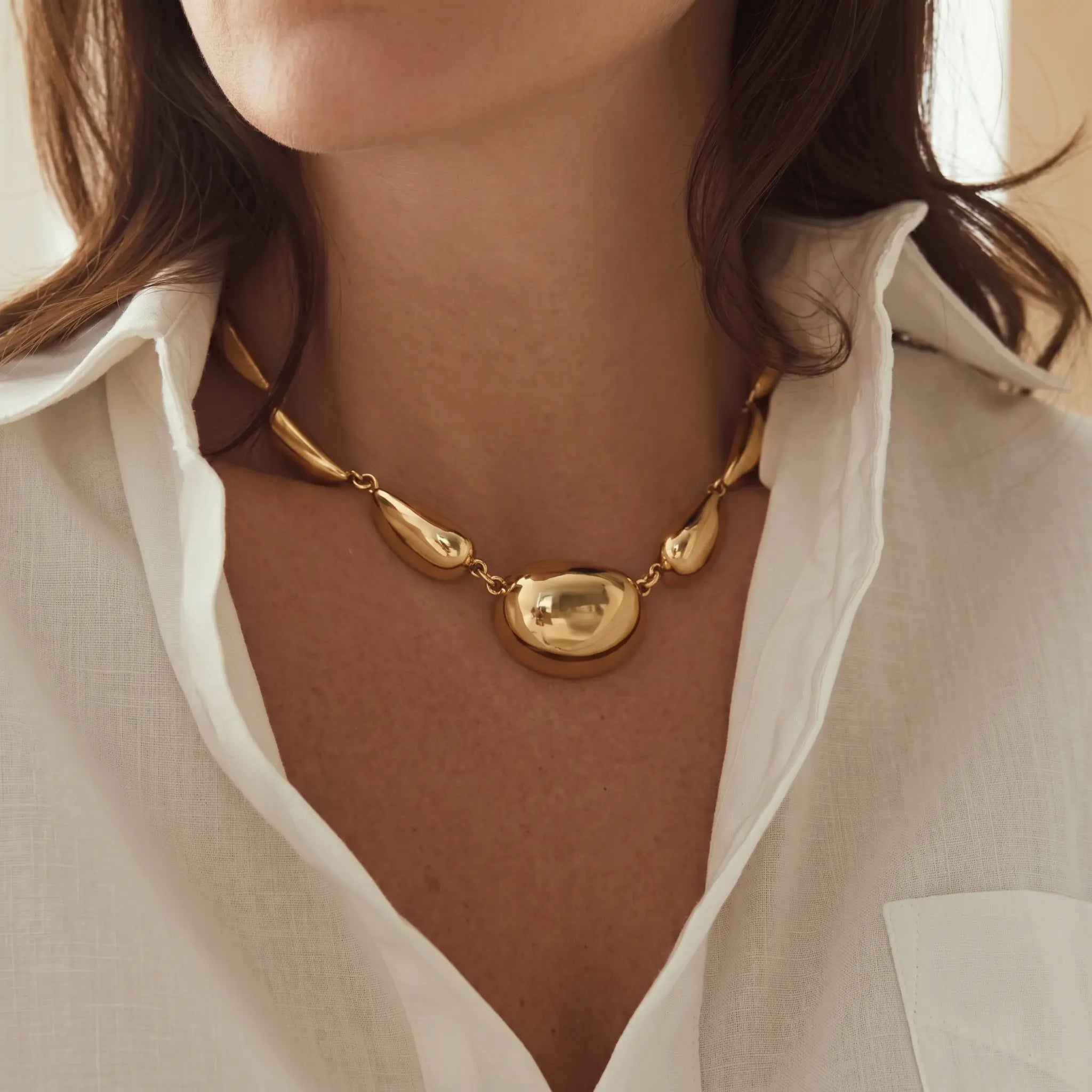 Maxi Ursula Chunky Gold Sculptural Necklace