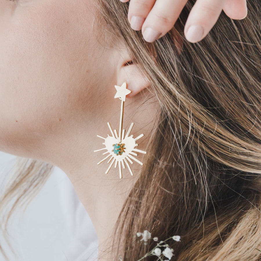Luciana Heartburst Earrings- Small