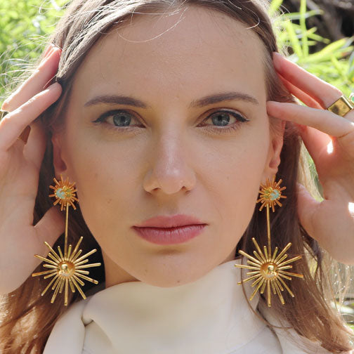 Luciana's Starburst Earrings-XL