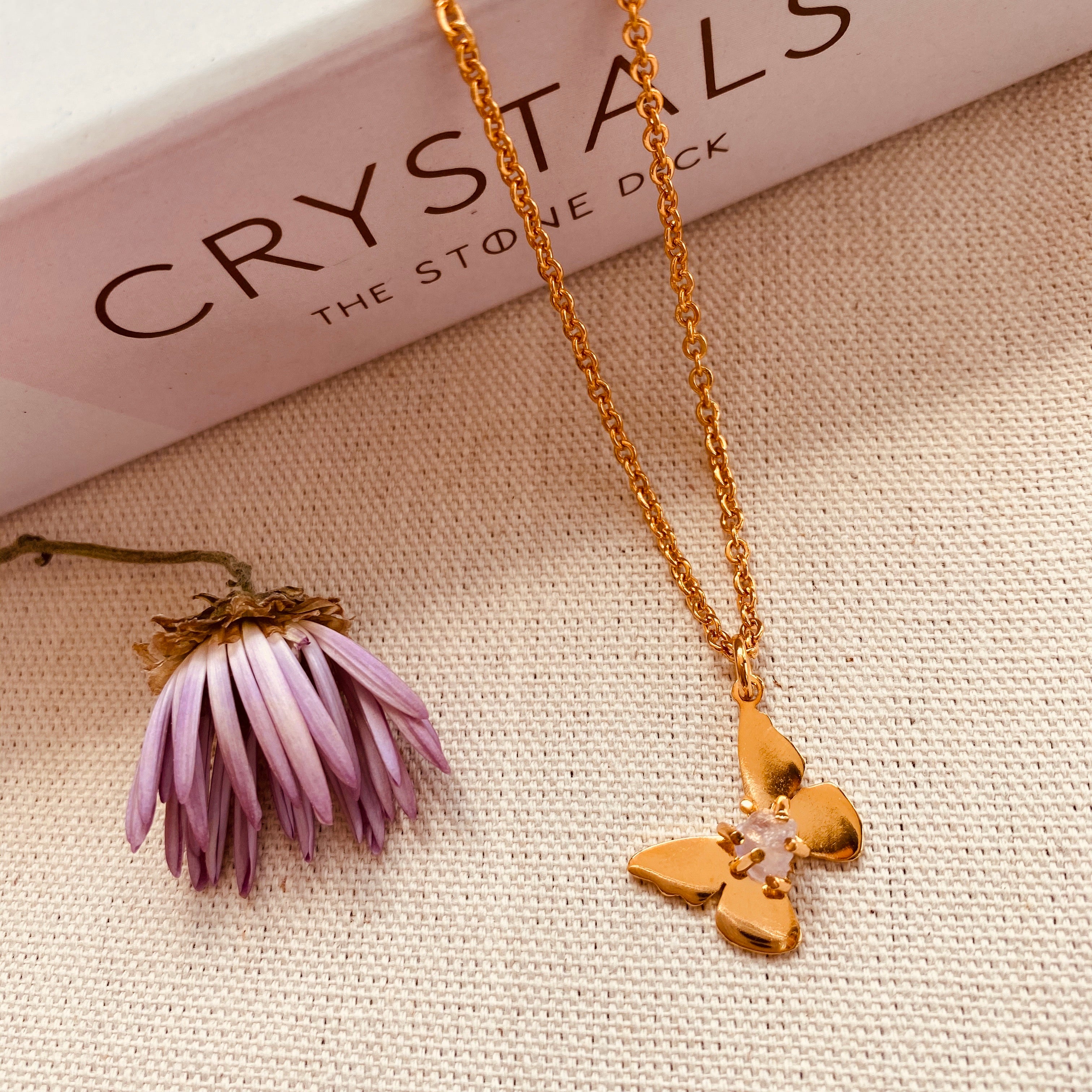 Amethyst Butterfly Necklace